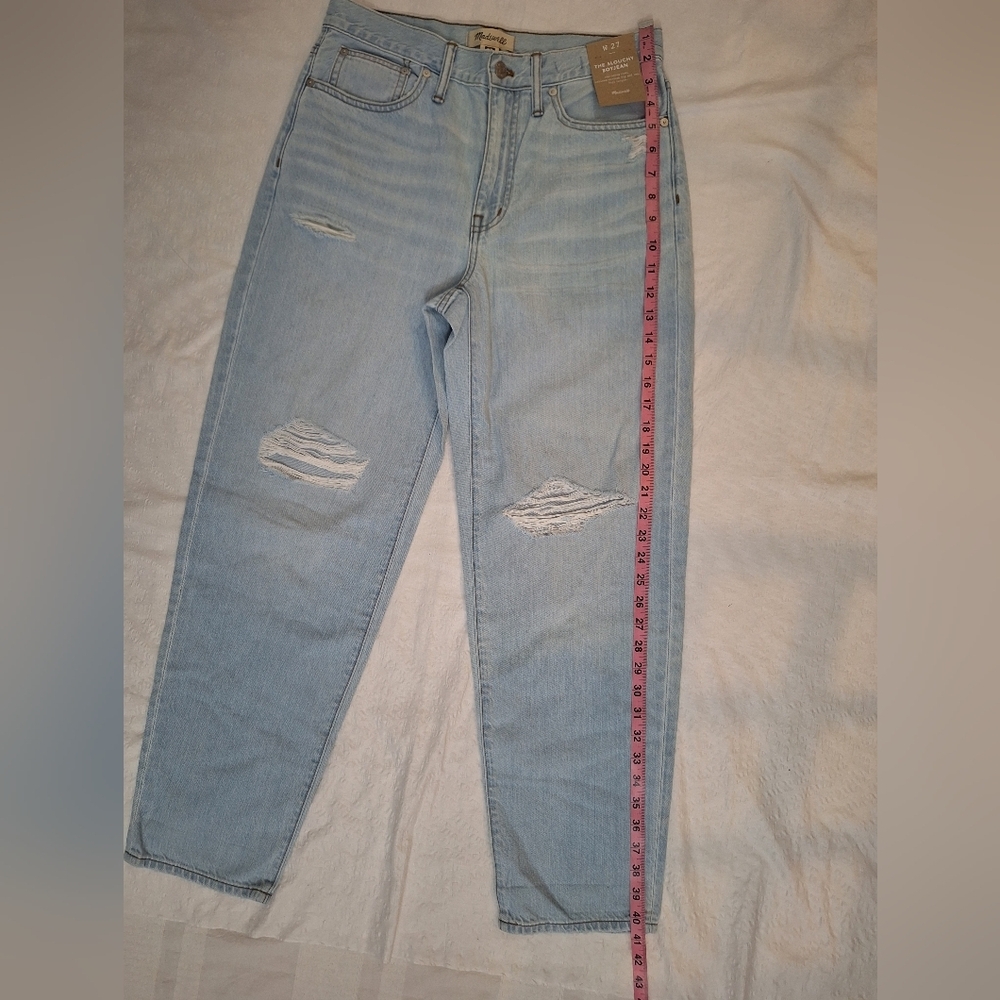 NWT MADEWELL Women's Light Blue Straight Leg Jeans - Picture 3 of 10